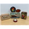 Image 1 : Vintage Metal Tins & Metal Thermometer - see all photos