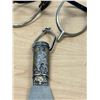 Image 4 : English Never Rust Riding Spurs & 8.5" Argentinian Embossed Handle Rebenque
