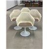Image 1 : 4 Vintage Fiberglass Armchairs on Metal Tulip Bases - see all photos