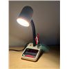 Image 1 : 1980s Retro Desk Lamp With Alarm Clock 14"T - See all photos