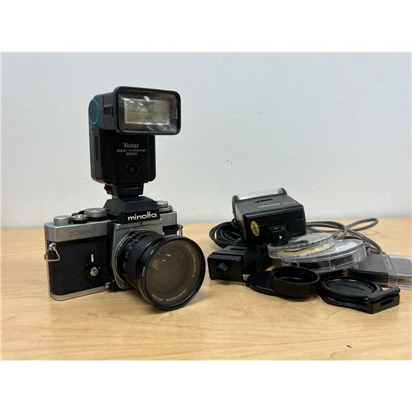 Minolta XE-5 Film Camera & Accessories - not tested, see photos