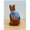 Image 3 : Large Vintage Handpainted Art Pottery Cat Bank (Mexico) 10.5"T