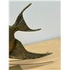 Image 6 : Large Brass Angel Fish On Stand Décor - 11"T 9.5"W
