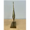 Image 7 : Large Brass Angel Fish On Stand Décor - 11"T 9.5"W