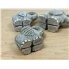 Image 6 : 3 Small Handpainted Clay Elephant Figures - largest 4"W