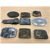 Image 1 : Lot of 9 Belt Buckles - Colt Revolver / BC Ferries etc - see all photos for details