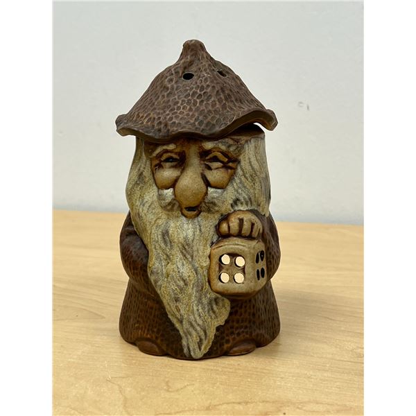 Windridge House Pottery (Canada) "gentlefolk" Gnome Wizard Candle Holder Approx: 6"T