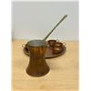 Image 2 : Turkish Copper / Brass Coffee Service - Tray 11.5" Coffee Pot 5.25"T