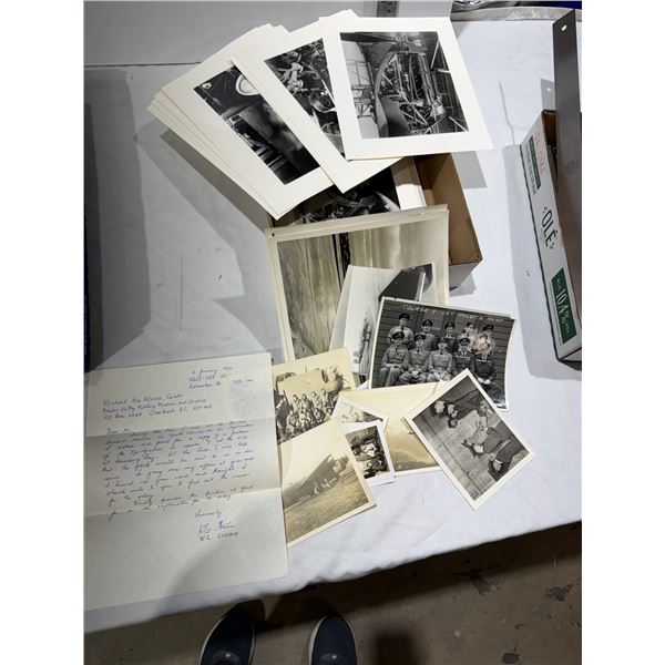 Wartime photos and a letter  from 1990