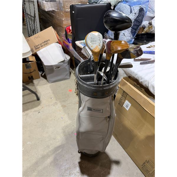 Golf clubs and bag