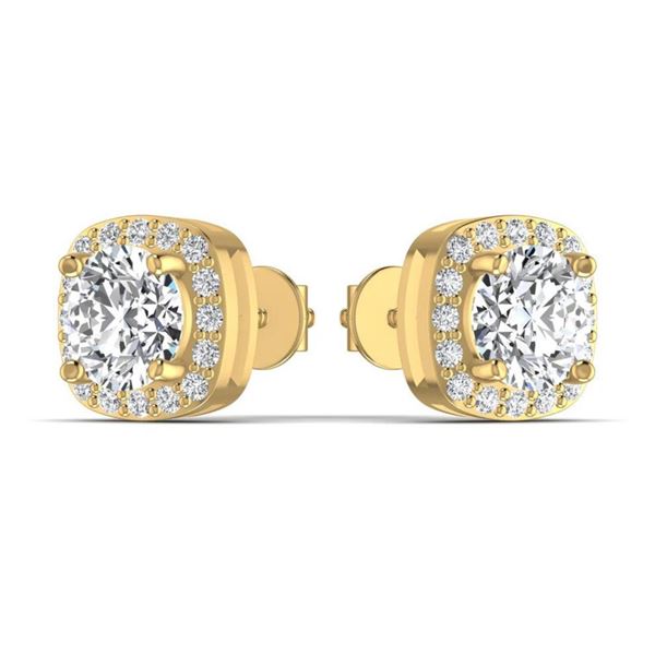 Gold & Lab  Diamond 4.50 Cts Ear Studs