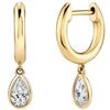 Image 1 : Gold & White Diamond 4.25 Cts Drop Earrings