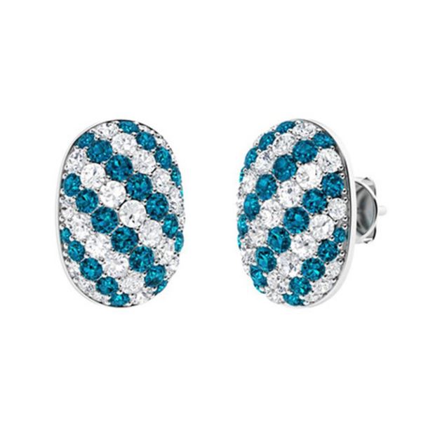 Gold Natural London Topaz Diamonds EarStuds