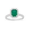 Image 1 : Emerald & Diamond 14k Gold Ring