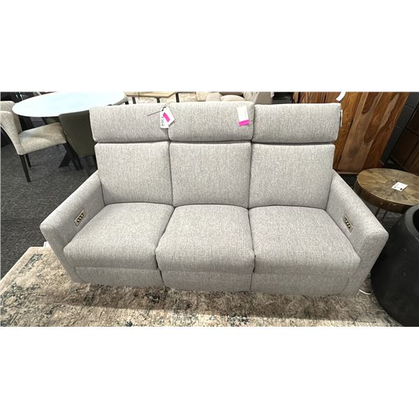 ELRAN FURNITURE SOFA RECLINER WITH POWER LUMBAR. 6'W