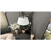 Image 3 : GROUP OF DECOR ITEMS. 33"X14"X6" BOOKSHELF WITH GLASS SHELVES, ARTIFICIAL PLANTS, VASES, CERAMIC,...