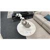 Image 1 : SURYA GANT COFFEE TABLE. MANGO WOOD. 35"D X 16"H WITH DECOR ITEMS