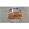 Image 1 : ASHLEY FURNITURE WALL CLOCK. 35"D. HARDWOOD AND STAINLESS