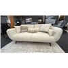 Image 2 : FIG AND CHERRY 80"W DIANTE SOFA WITH CUSHION SET. BACK EXTENDS FOR TV VIEWING. RETAIL $3900