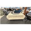 Image 4 : FIG AND CHERRY 80"W DIANTE SOFA WITH CUSHION SET. BACK EXTENDS FOR TV VIEWING. RETAIL $3900