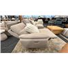 Image 2 : ELRAN FURNITURE. POWER RECLINER WITH POWER HEAD REST. 9'8" X 5' CORNER SOFA SET. $6,700 RETAIL. C...