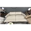 Image 2 : ELRAN FURNITURE. 76" WIDE SOFA W/ POWER RECLINE AND POWER HEADREST. RETAIL $3,600.