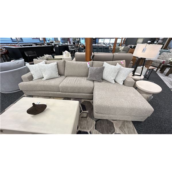 DECORREST. 10' X 64" CORNER SOFA W/CUSHION SET. RETAIL $5,000