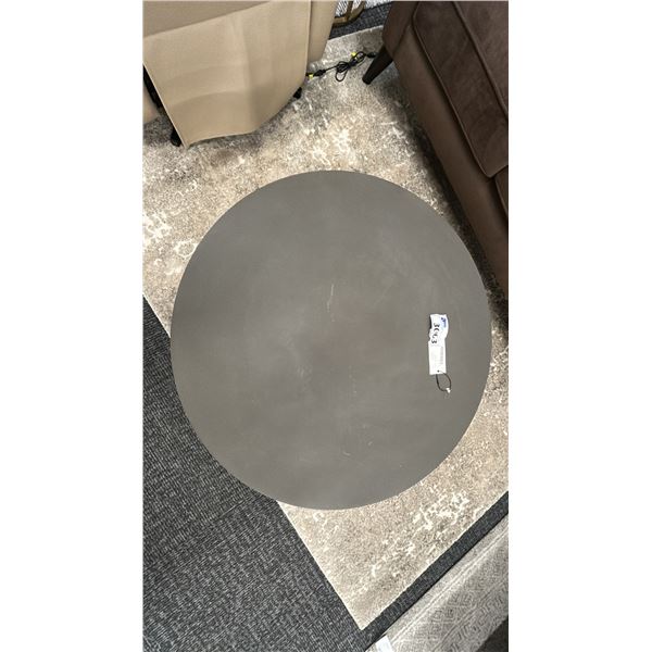 DECORREST HAROLD COFFEE TABLE 37" ROUND. SMALL SCRATCHES ON SURFACE.
