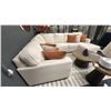 Image 2 : DECORREST 2 PIECE SECTIONAL SOFA. 9'8" X 7'8". RETAIL $4,800 W/6 CUSHIONS AS IN PHOTO.
