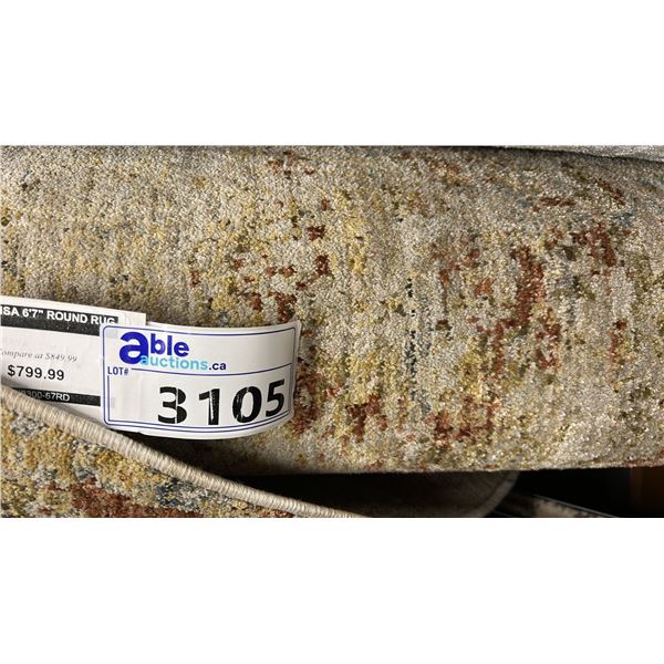 6'7" ROUND MONA LISA CARPET.