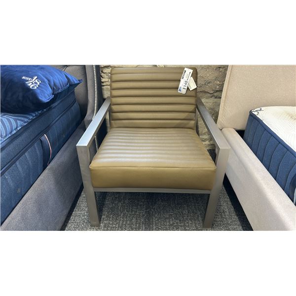 PALLISER QUINN LEATHER LOUNGE CHAIR. RETAIL $3,000