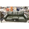 Image 1 : DECORREST NATURAL GRAIN LEATHER W/TWO TONE COLOUR EFFECT SOFA. 86" LONG.