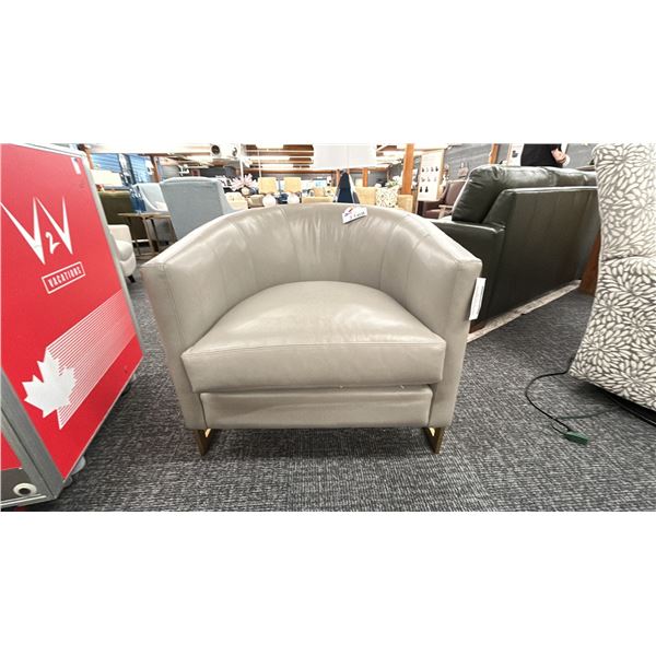 DECORREST EUROPEAN HIDESTOP LEATHER CHAIR34" WIDE. RETAIL $2,300.