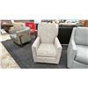Image 1 : DECORREST UPHOLSTERED ROCKER SWIVEL CHAIR.