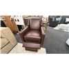 Image 1 : DECORREST LEATHER RECLINING CHAIR. RETAIL $2,200.