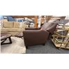 Image 2 : DECORREST LEATHER RECLINING CHAIR. RETAIL $2,200.