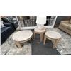 Image 1 : ASHLEY FURNITURE COFFEE TABLE AND SIDE TABLES W/TABLE LAMP. RETAIL $1,500.