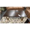 Image 1 : ASHLEY FURNITURE BALINTMORE RECTANGULAR COFFEE TABLE 55" X 31" WOOD TOP W/ AGED BRASS LEGS.