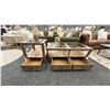 Image 2 : MAGNUSSEN FURNITURE RECTANGULAR COFFEE TABLE WITH DRAWERS WITH SIDE TABLE. 48" X 26" & 24" X 22".