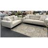 Image 1 : DECORREST SOFA SET. 7' SOFA. 62" LOVESEAT. W/ CUSHIONS.