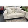 Image 2 : DECORREST SOFA SET. 7' SOFA. 62" LOVESEAT. W/ CUSHIONS.
