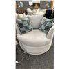Image 2 : DECORREST 46" SWIVEL CHAIR W/ CUSHIONS. RETAIL $2,800.
