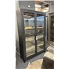 Image 1 : ASHLEY FURNITURE BOOKCASE. 47" WIDE X 76" HIGH. GLASS DOORS. RETAIL $2,000.