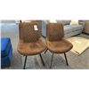 Image 1 : PAIR OF GROUPE CORCARON SUEDE CHAIRS.