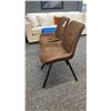 Image 3 : PAIR OF GROUPE CORCARON SUEDE CHAIRS.