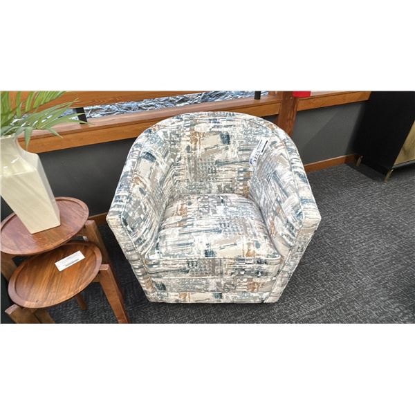 DECORREST UPHOLSTERED SWIVEL CHAIR.