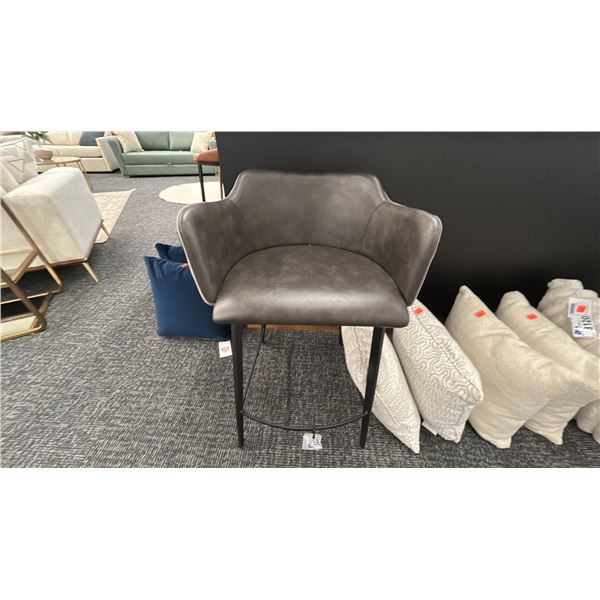 GREY BAR STOOL.