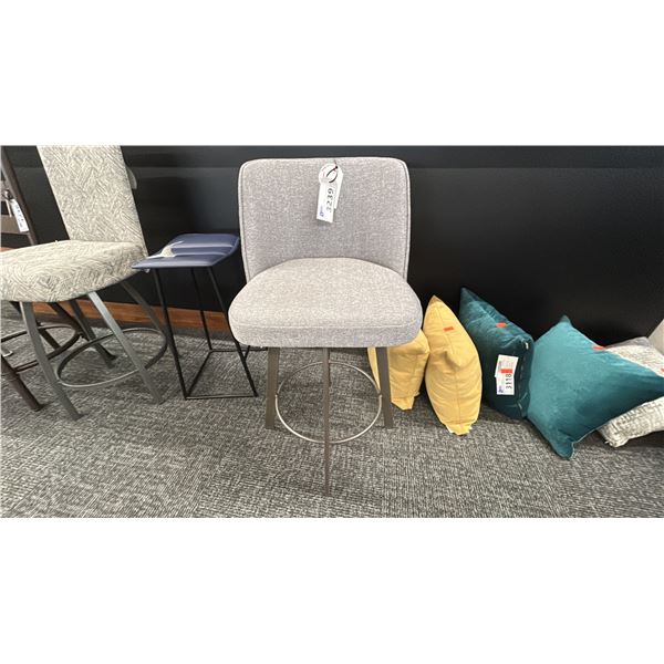 GREY BAR STOOL.