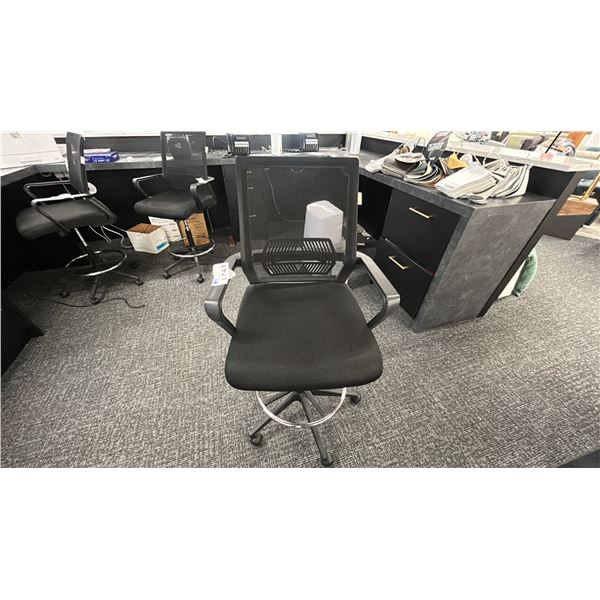 MESH BACK TALL TASK CHAIRS.