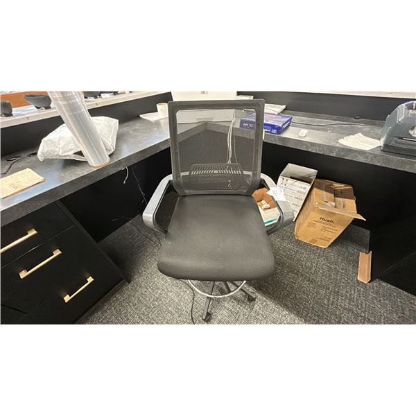 MESH BACK TALL TASK CHAIRS.